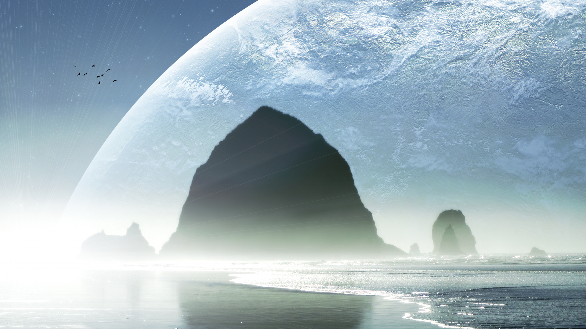 Обои природа, атмосфера, свет, луна, астрономический объект в разрешении 1920x1080