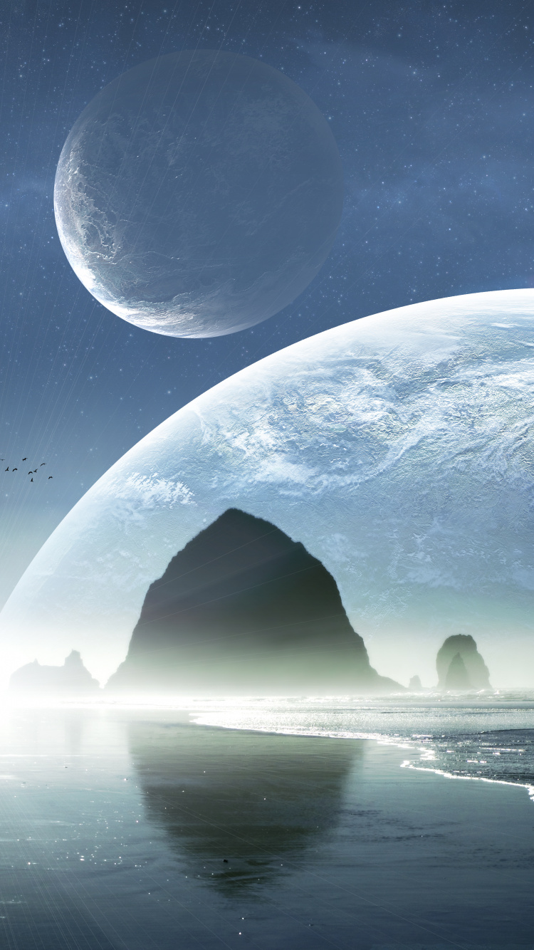 Обои природа, атмосфера, свет, луна, астрономический объект в разрешении 750x1334