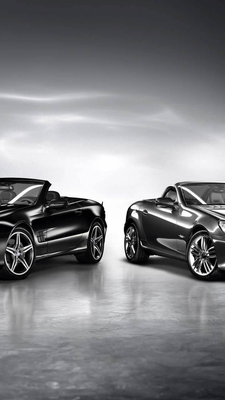 Обои Мерседес Бенц сл ночной выпуск, авто, спорткар, mercedes benz sl class, 2010 Мерседес-Бенц СЛК-класс в разрешении 720x1280