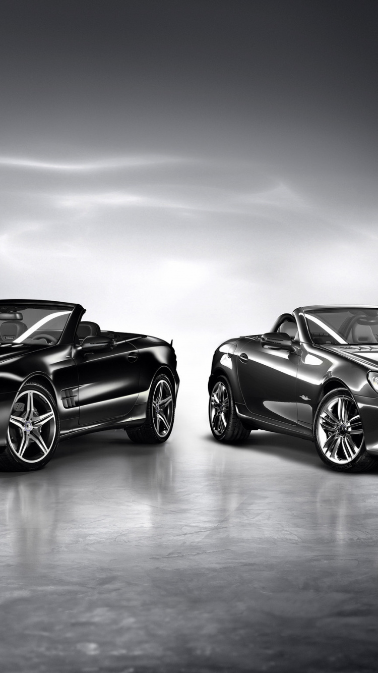 Обои Мерседес Бенц сл ночной выпуск, авто, спорткар, mercedes benz sl class, 2010 Мерседес-Бенц СЛК-класс в разрешении 750x1334