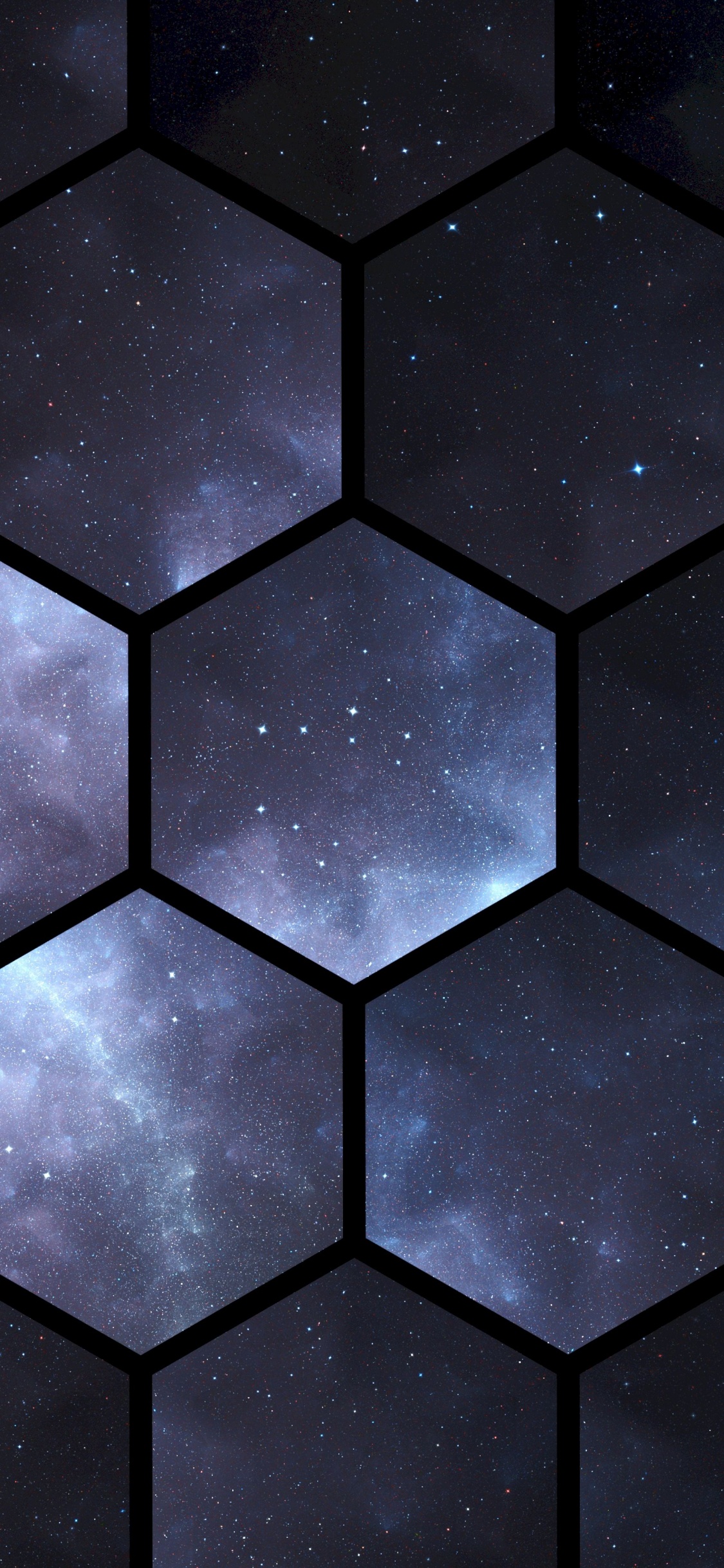 Обои шестиугольник, фигура, космос, прямоугольник, пол в разрешении 1125x2436
