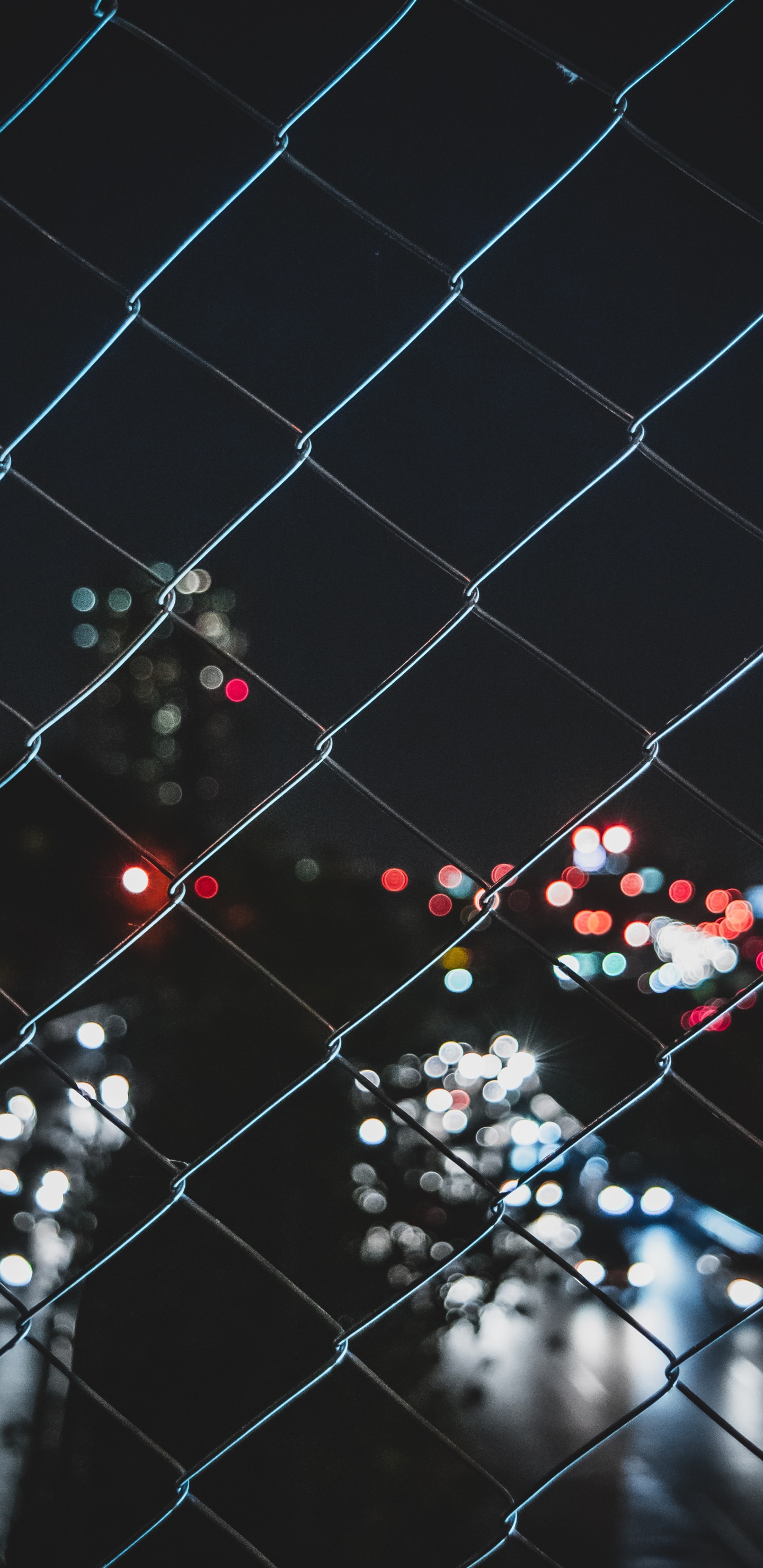 Обои ночь, ячейка, вода, паутина, узор в разрешении 1440x2960