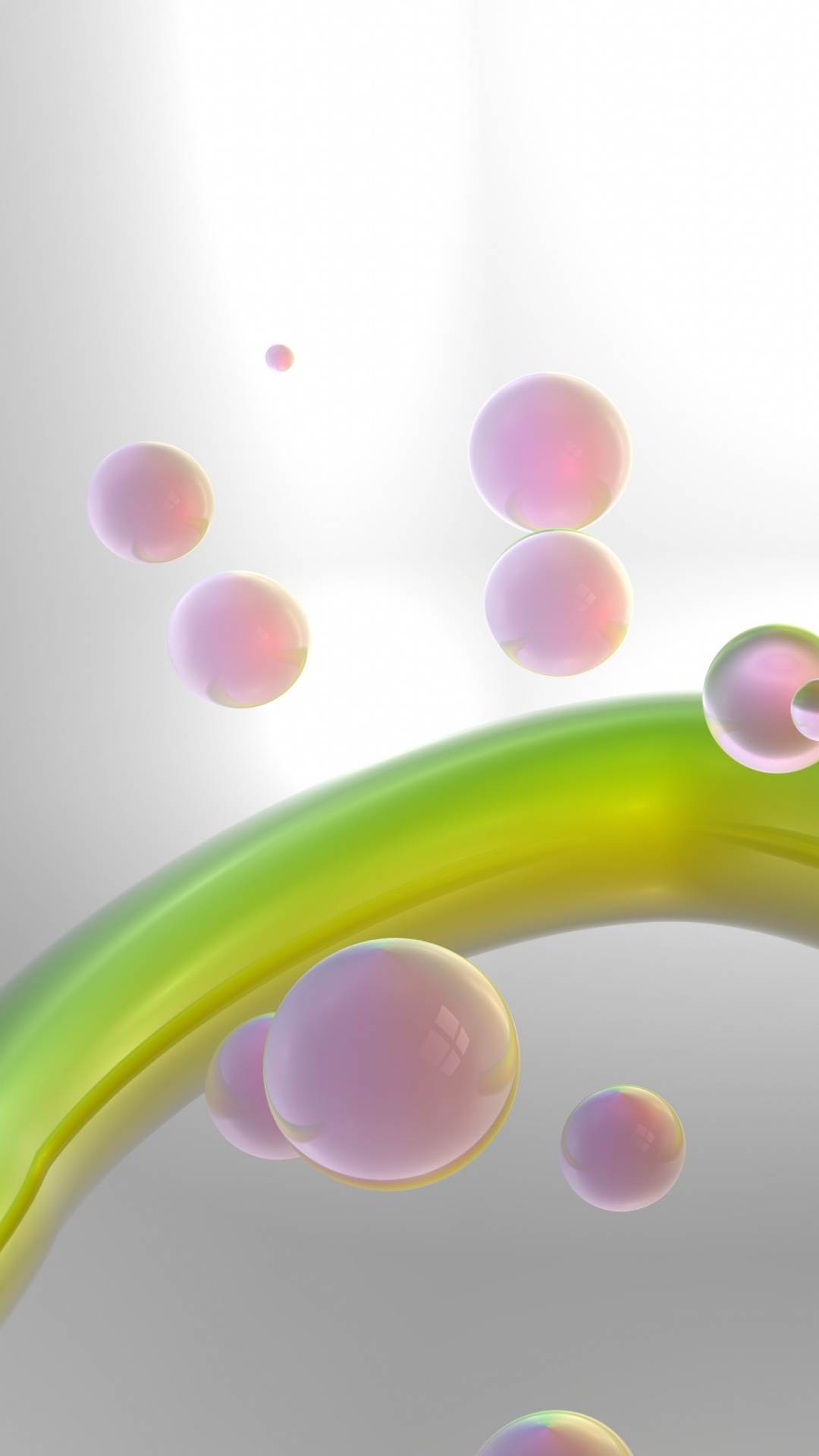 Обои розовый, жидкость пузырь, свет, крупный план в разрешении 1080x1920