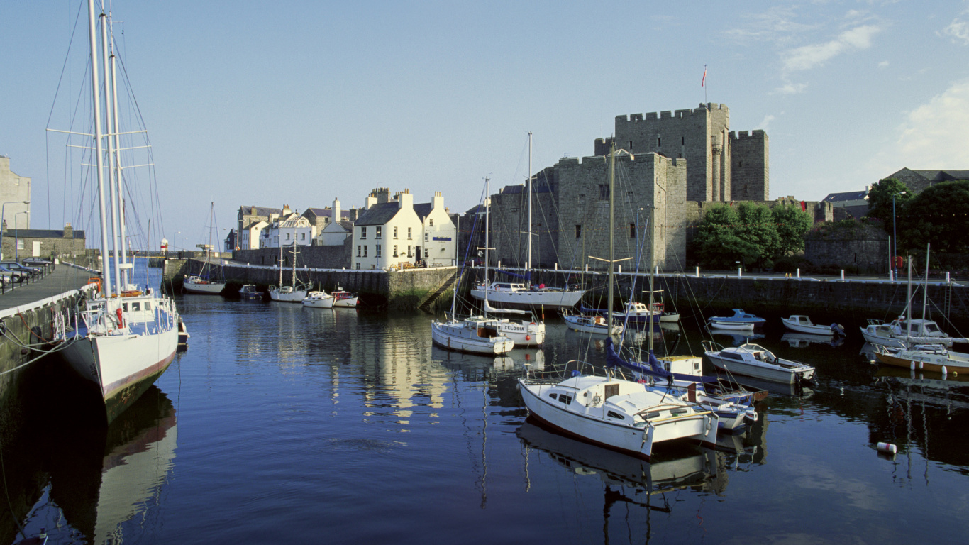 Обои Марина, гавань, лодка, порт, перевозка воды в разрешении 1366x768