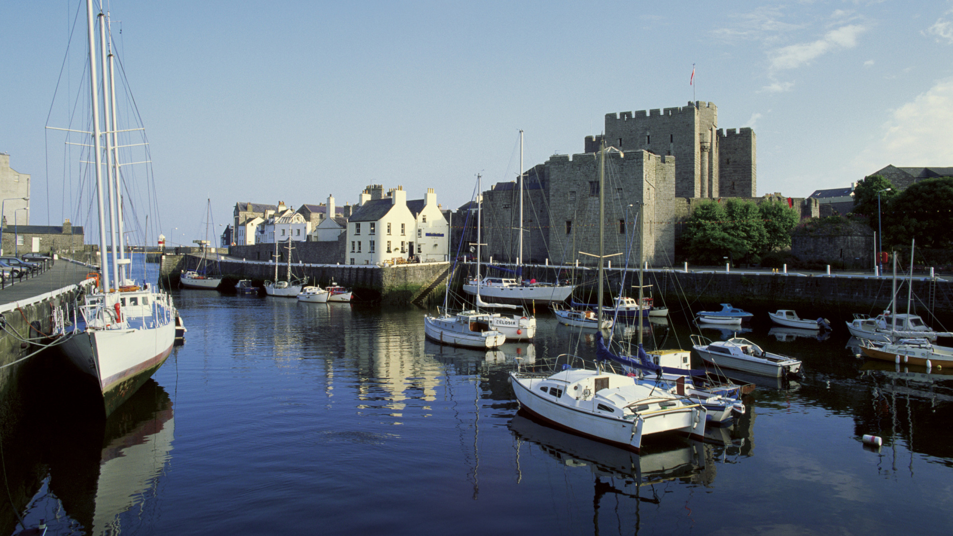 Обои Марина, гавань, лодка, порт, перевозка воды в разрешении 1920x1080