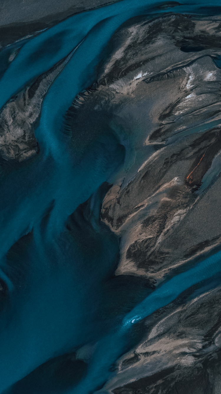 Обои вода, синий, ледяная форма, ледник, формирование в разрешении 750x1334