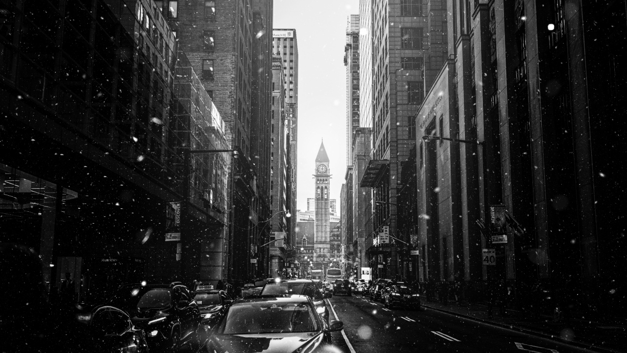 Обои метрополия, белые, городской район, черный, город в разрешении 1280x720