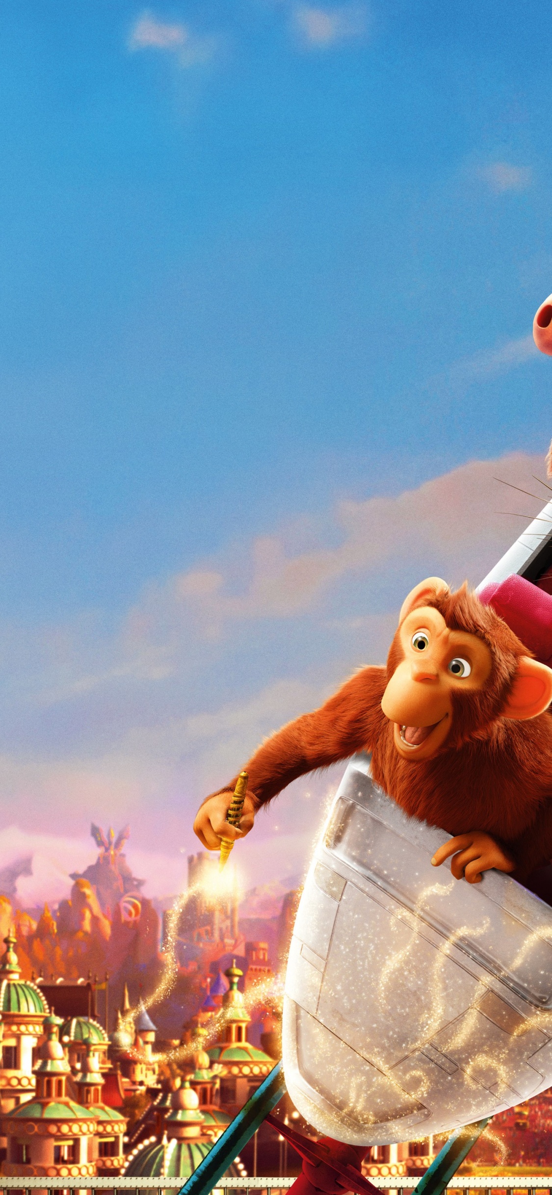 Обои Парк чудес, анимация, облако, мир, Счастлив в разрешении 1125x2436