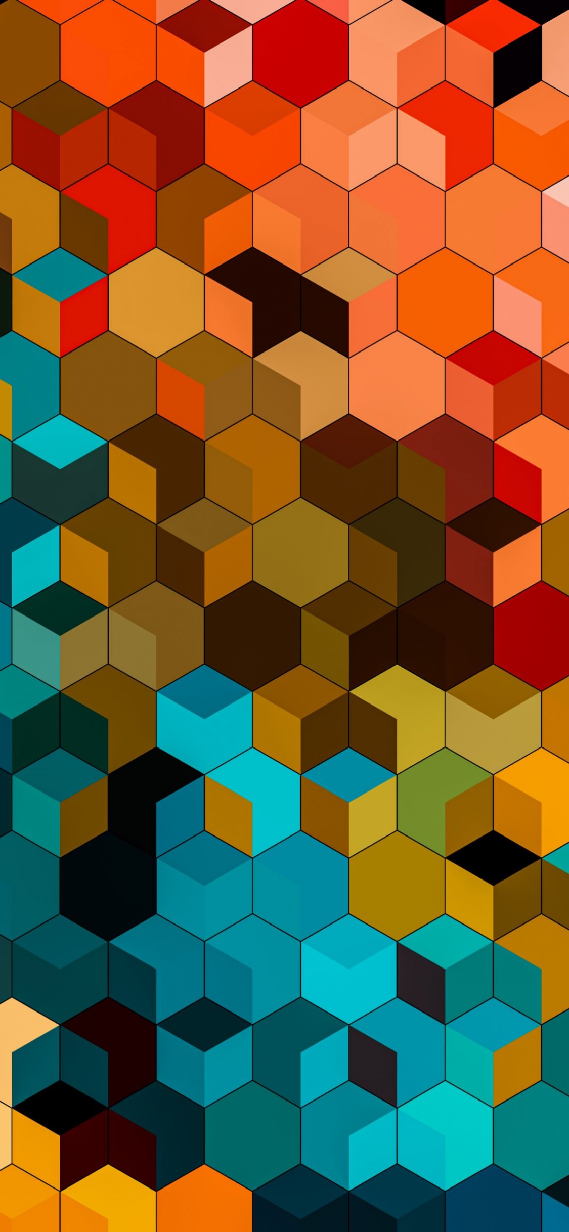 Обои геометрия, яблоко, ios, коричневый цвет, красочность в разрешении 1125x2436