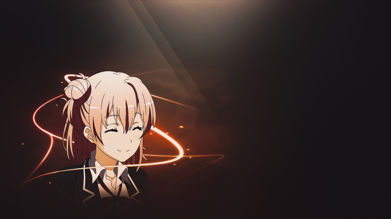 Обои аниме, иллюстрация, графика, вымышленный персонаж, Юи Юигахама в разрешении 1366x768