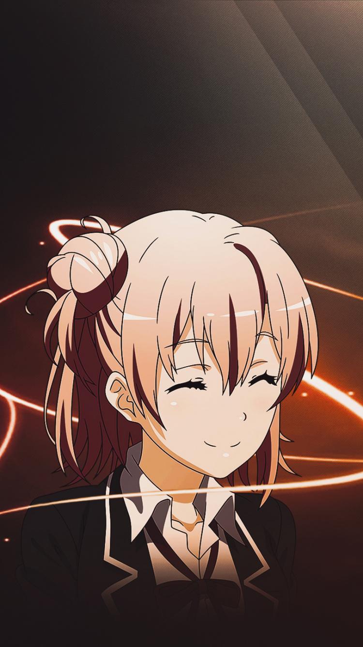 Обои аниме, иллюстрация, графика, вымышленный персонаж, Юи Юигахама в разрешении 750x1334