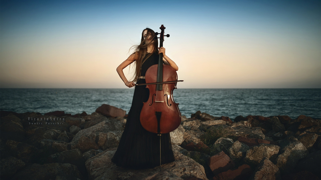 Обои классическая музыка, виолончель, скрипка, инструментальная композиция, скрипка семья в разрешении 1280x720