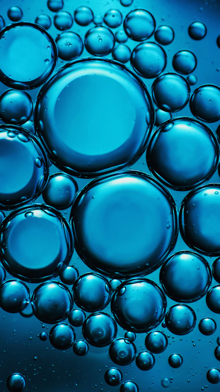 Обои вода, красочность, жидкий, синий, природа в разрешении 750x1334