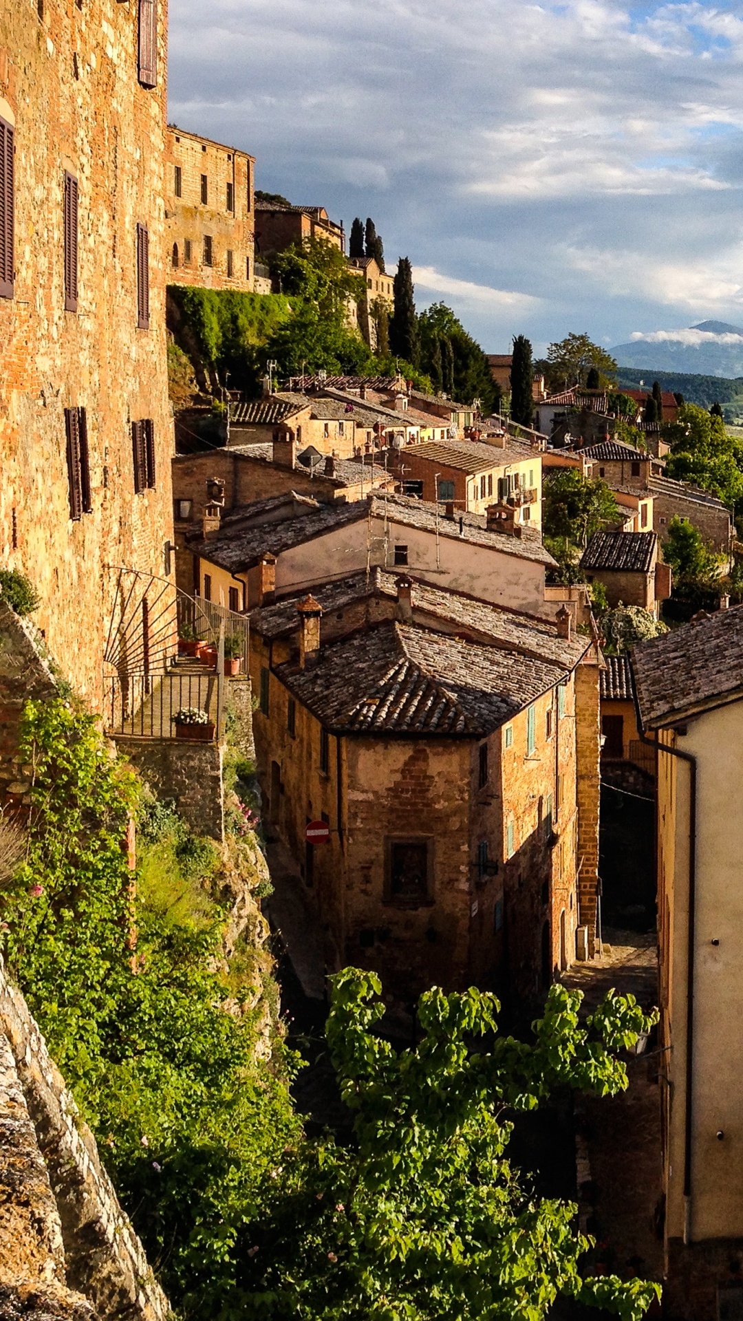 Обои Монтепульчано, городок, крыша, деревня, город в разрешении 1080x1920