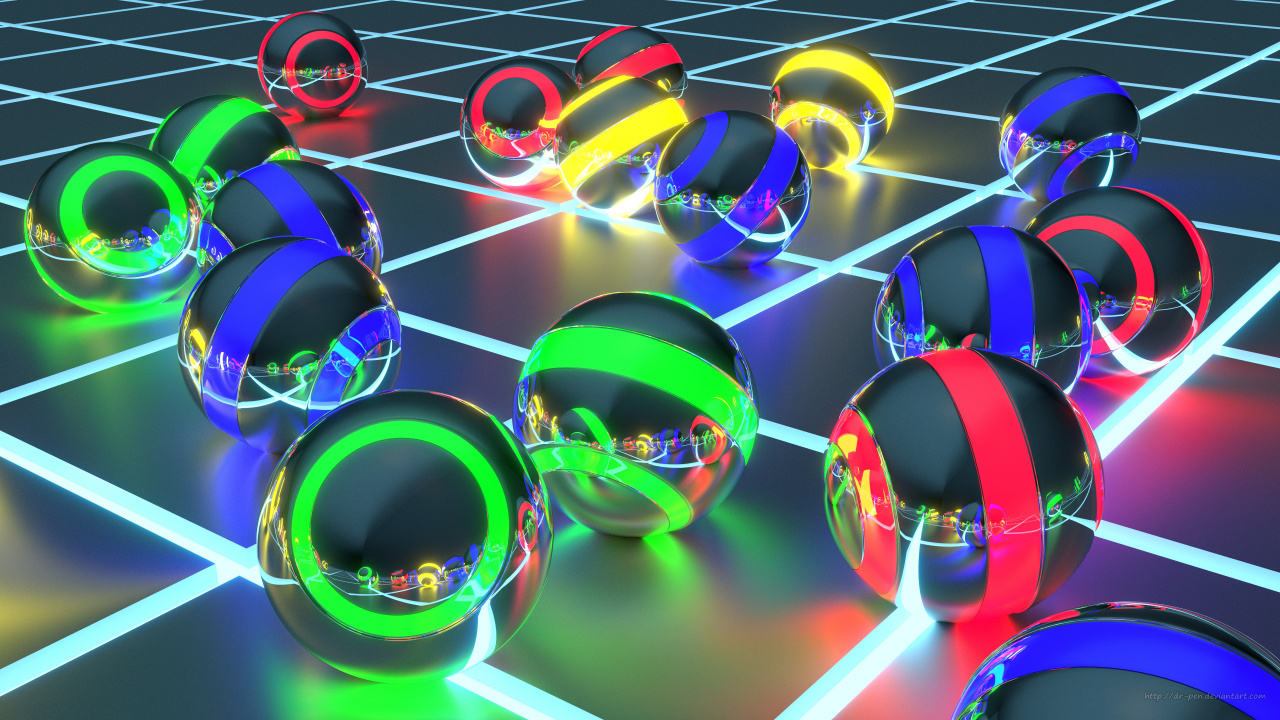 Обои свет, круг, неон, технологии, графика в разрешении 1280x720