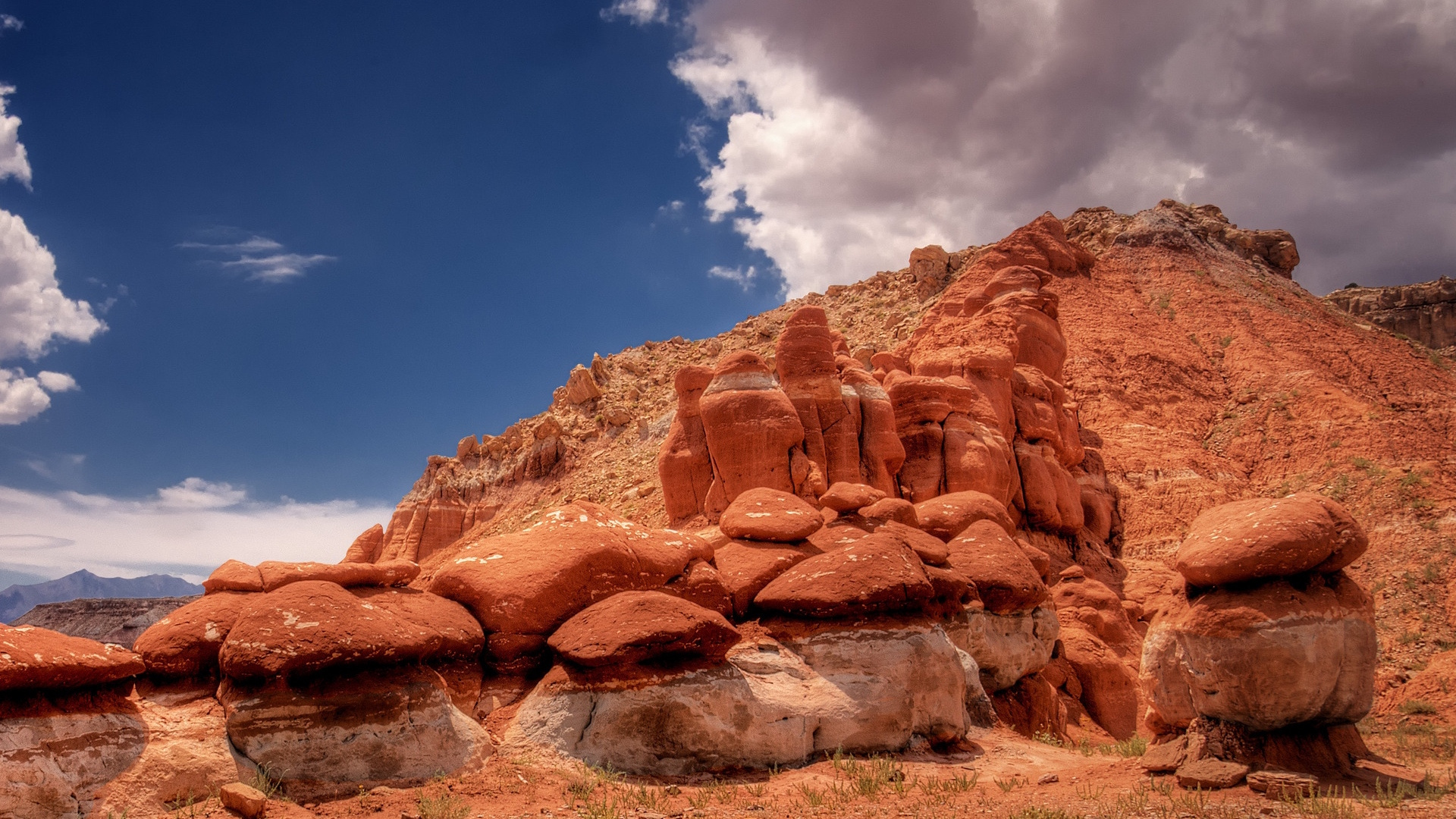 Обои пустыня, рок, облако, формирование, бесплодные земли в разрешении 1920x1080