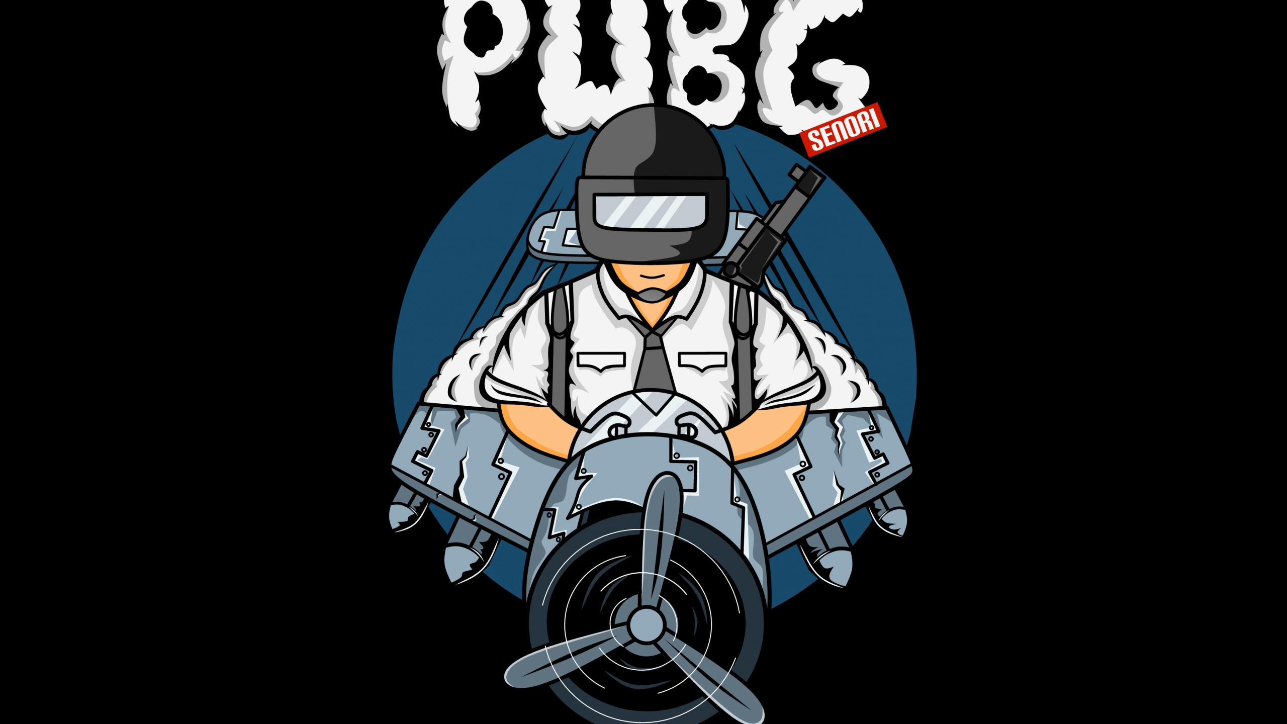 Обои дизайн, мультфильм, лого, футболка, астронавт в разрешении 2560x1440