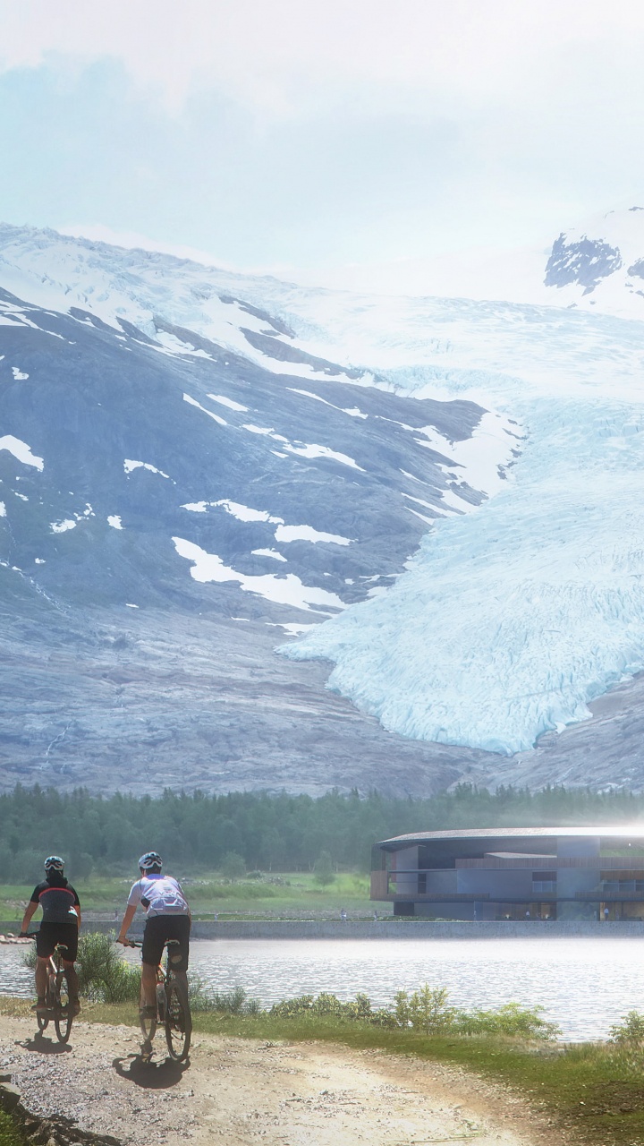 Обои Свартисен, архитектура, нагорье, горный хребет, гора в разрешении 720x1280