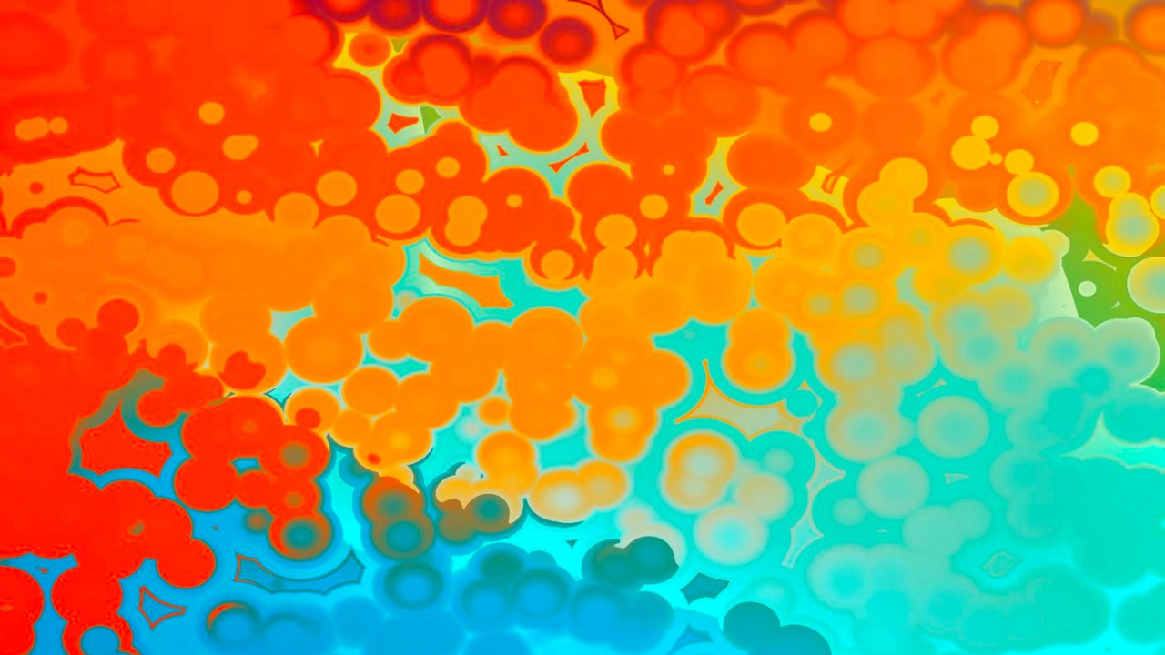 Обои яблоко, iOS 15, жидкий, вода, лазурный в разрешении 1280x720