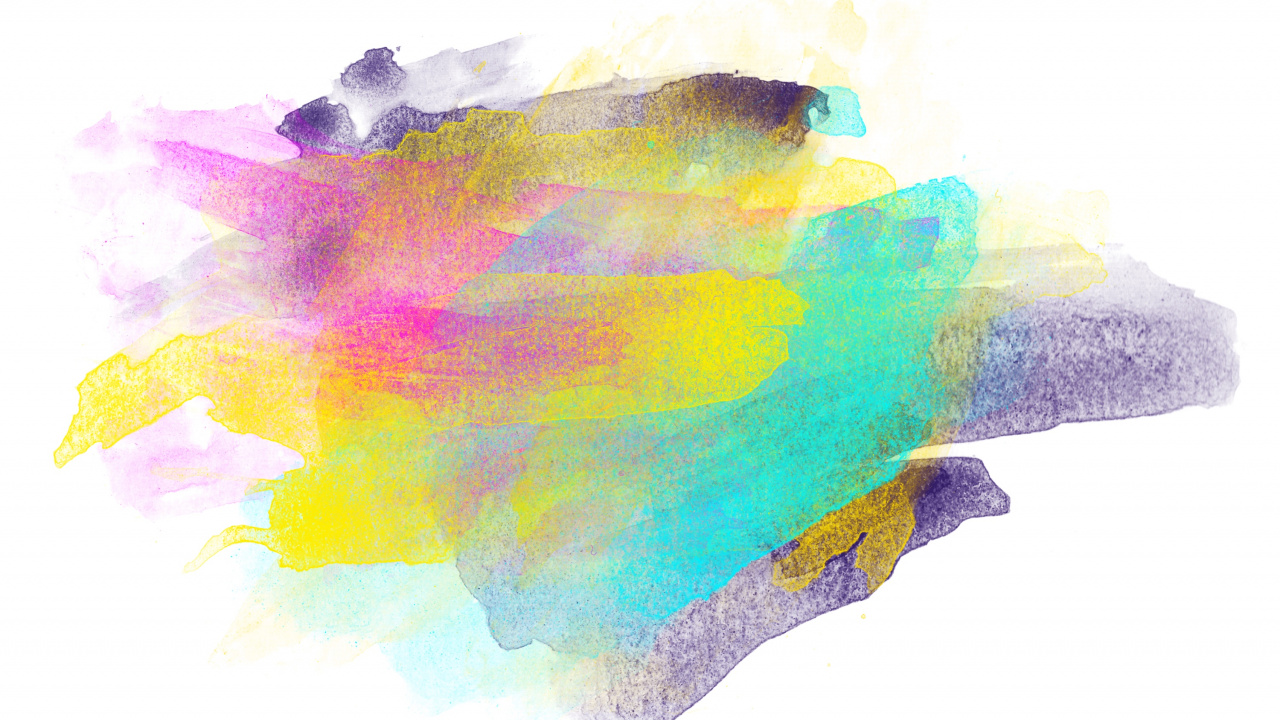 Обои акварельная живопись, живопись, дизайн, красочность, пурпур в разрешении 1280x720