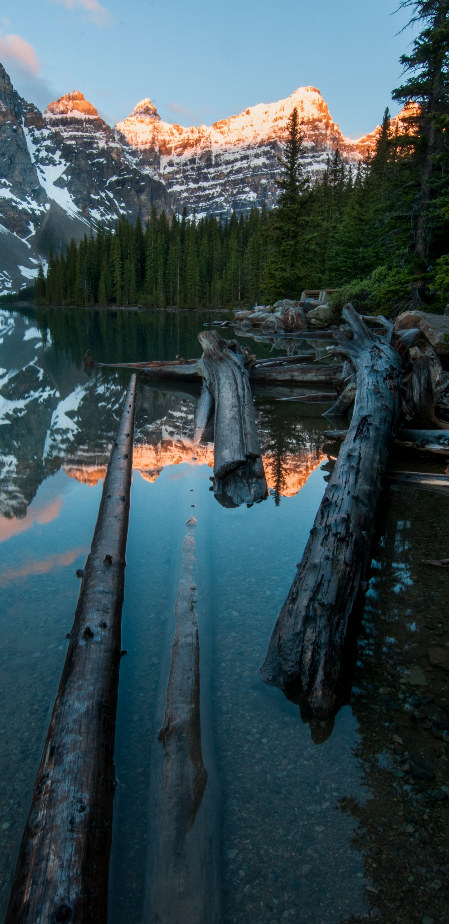 Обои национальный парк банф, моренное озеро, лук озеро, озеро Агнес, Mount Norquay в разрешении 1440x2960