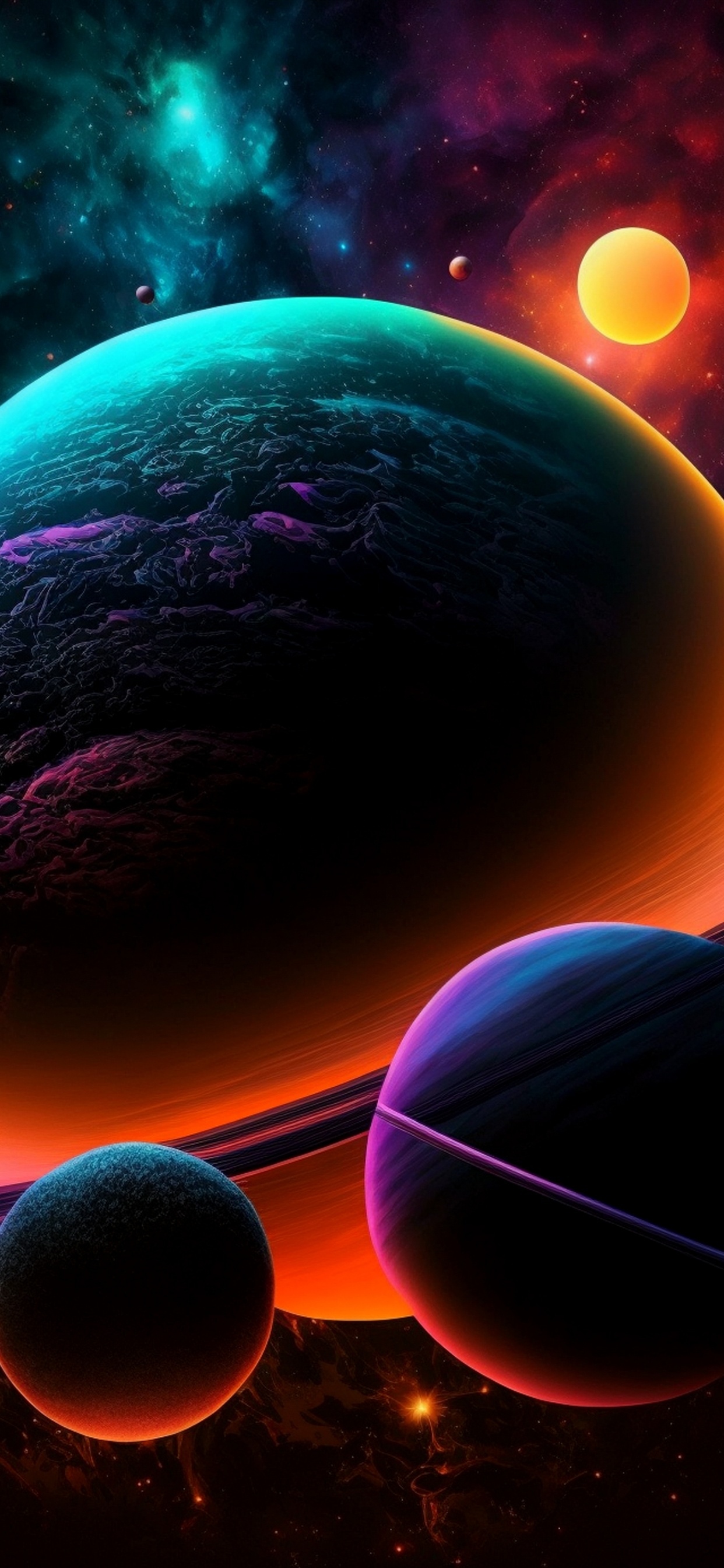 Обои космическое пространство, земля, сфера, планета в разрешении 1242x2688