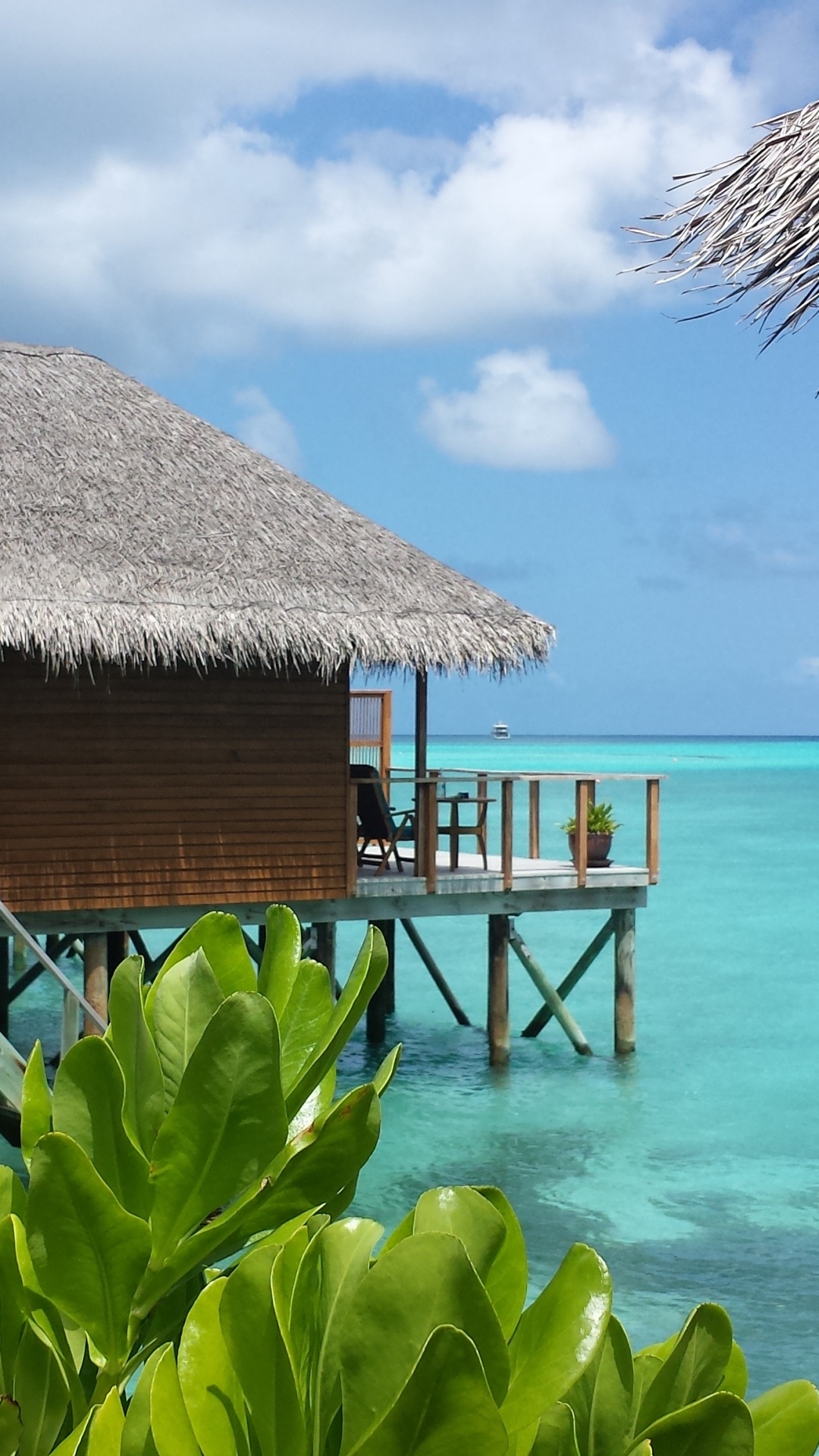 Обои Мальдивы, хижина, коттедж, пляж, отпуск в разрешении 1080x1920