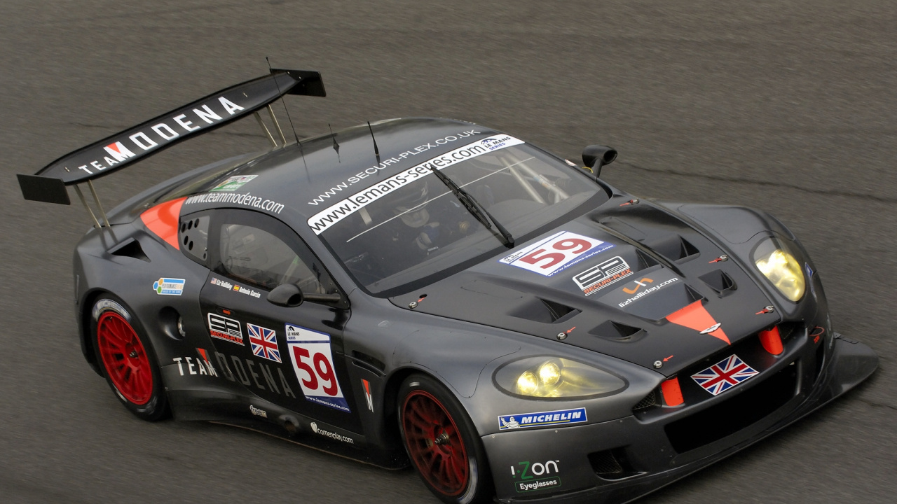 Обои Астон Мартин dbr9, Астон Мартин db9, Астон Мартин, спорткар, автогонки в разрешении 1280x720