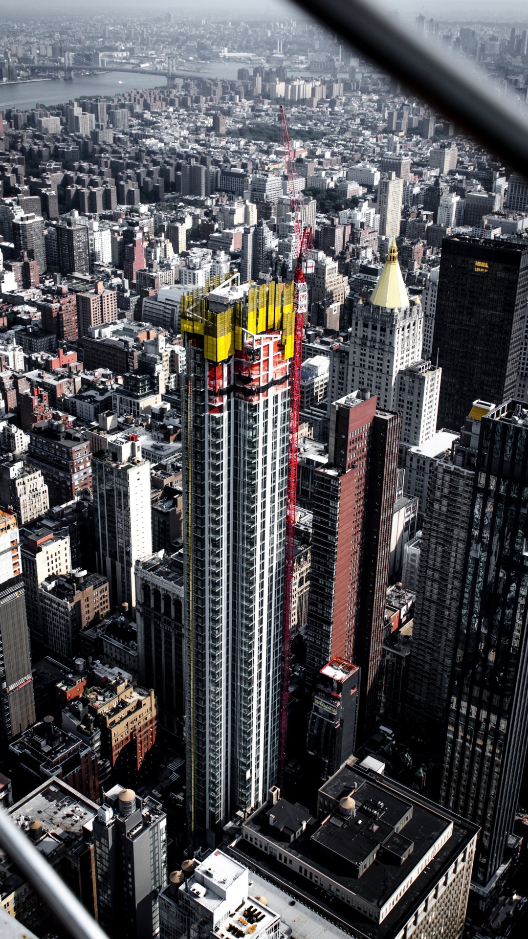 Обои Нью-Йорк, небоскреб, метрополия, городской район, городской пейзаж в разрешении 1080x1920