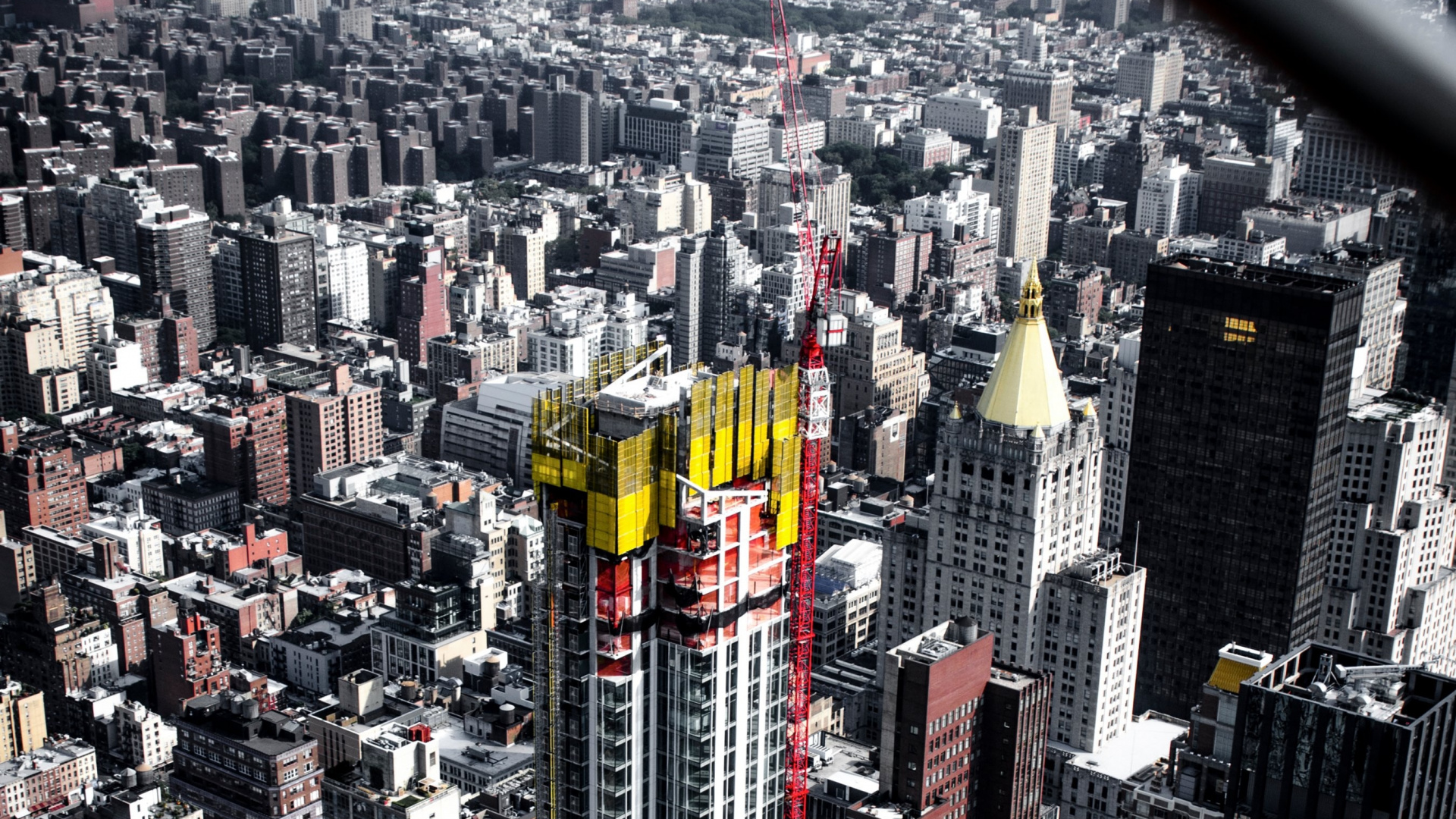 Обои Нью-Йорк, небоскреб, метрополия, городской район, городской пейзаж в разрешении 1920x1080