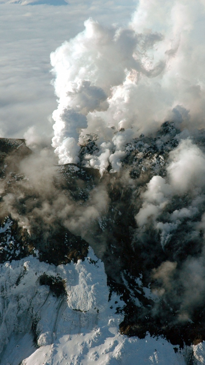 Обои типы вулканических извержений, вулкан, лава, купол лавы, вулканического рельефа в разрешении 720x1280