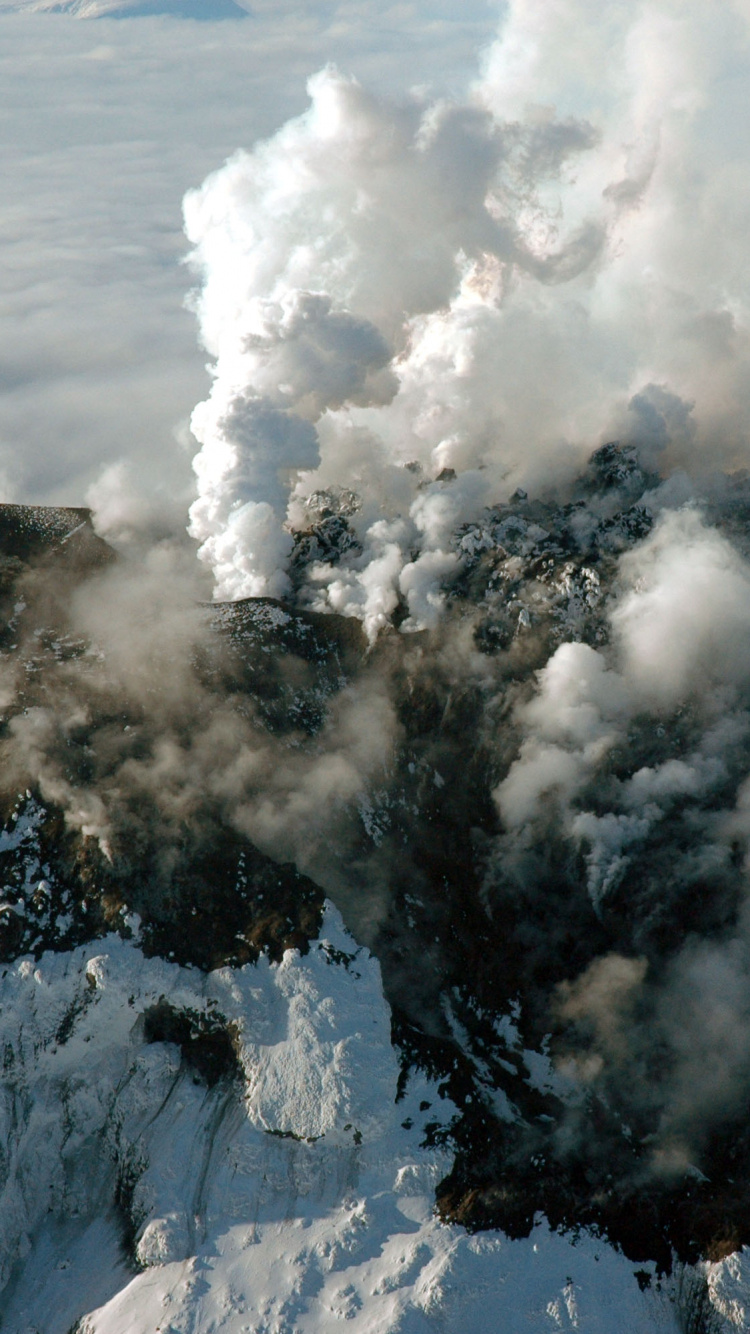 Обои типы вулканических извержений, вулкан, лава, купол лавы, вулканического рельефа в разрешении 750x1334