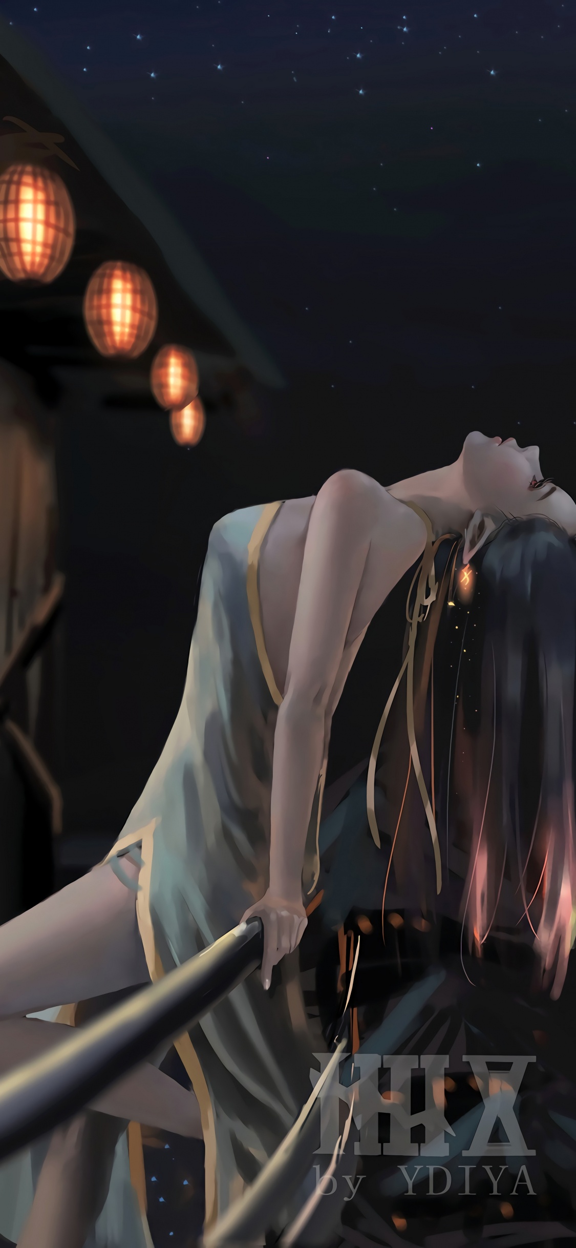 Обои арт, аниме, темнота, ночь, игры в разрешении 1125x2436