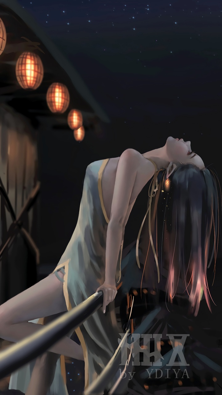 Обои арт, аниме, темнота, ночь, игры в разрешении 720x1280