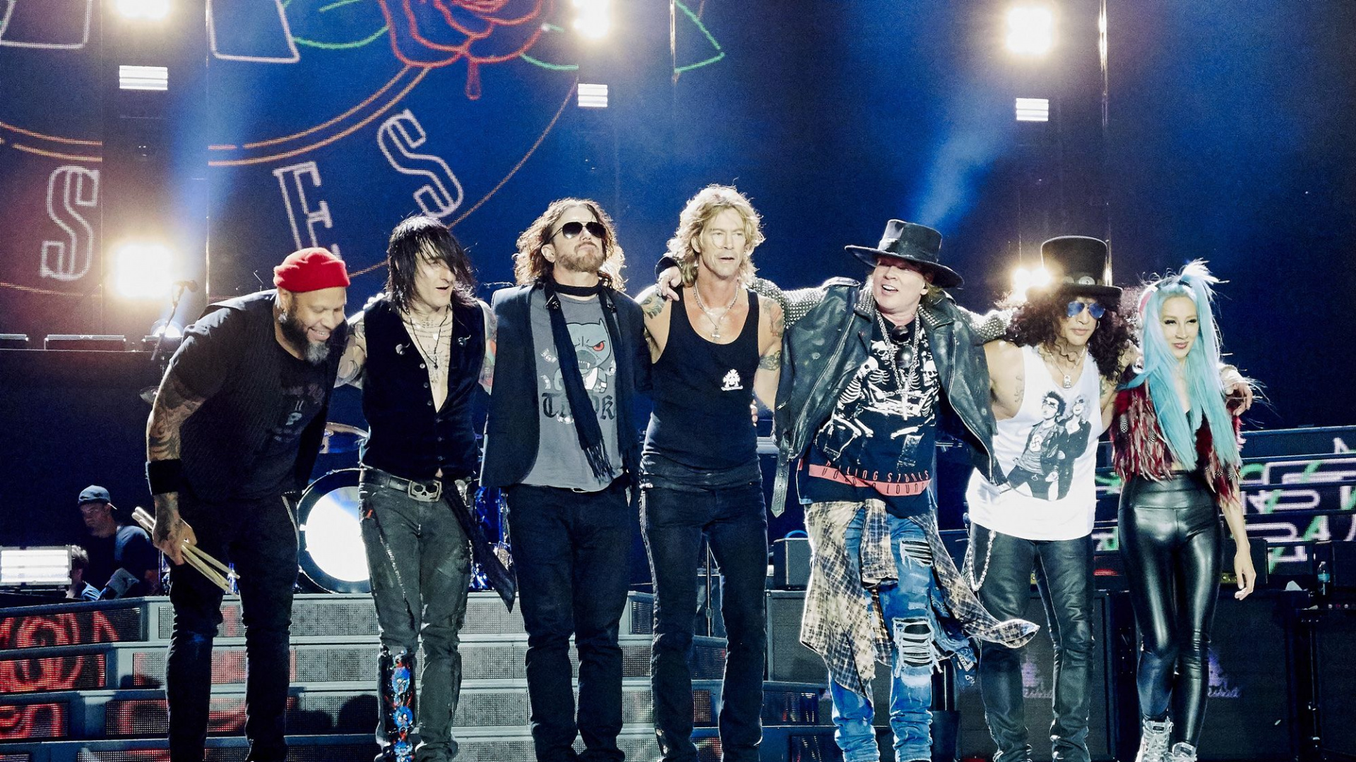 Обои Мелисса Риз, Guns N Roses, Not in This Lifetime Tour, концерт, Представление в разрешении 1920x1080