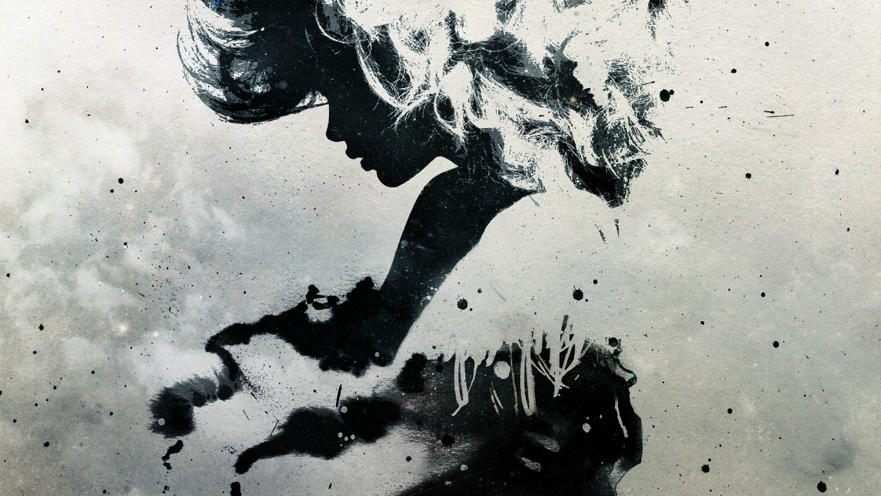 Обои абстрактное искусство, графический дизайн, монохромный, иллюстрация, монохромный режим в разрешении 1280x720