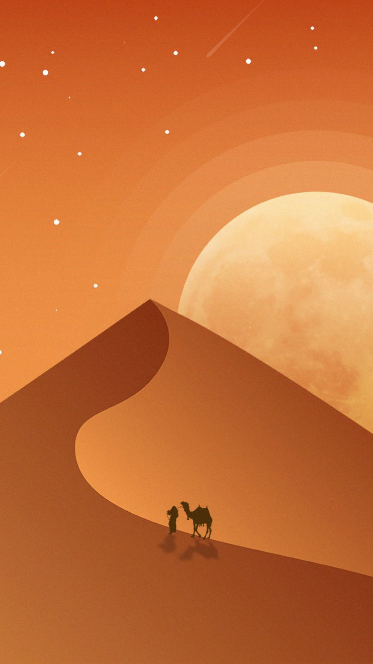 Обои десерт, арт, эолийские рельефы, иллюстрация, ночь в разрешении 750x1334