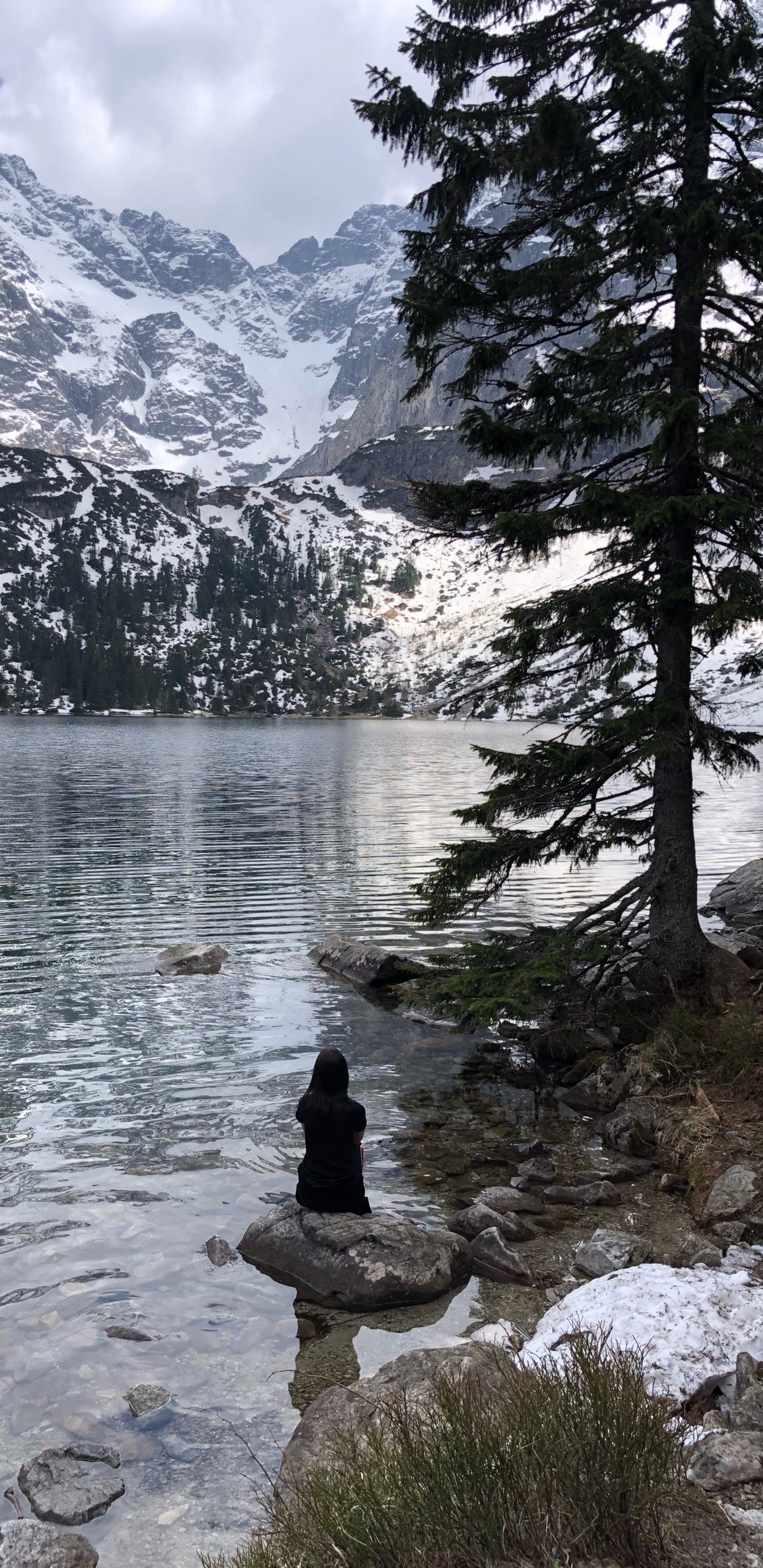 Обои дикая местность, горный рельеф, горный хребет, гора, снег в разрешении 1440x2960