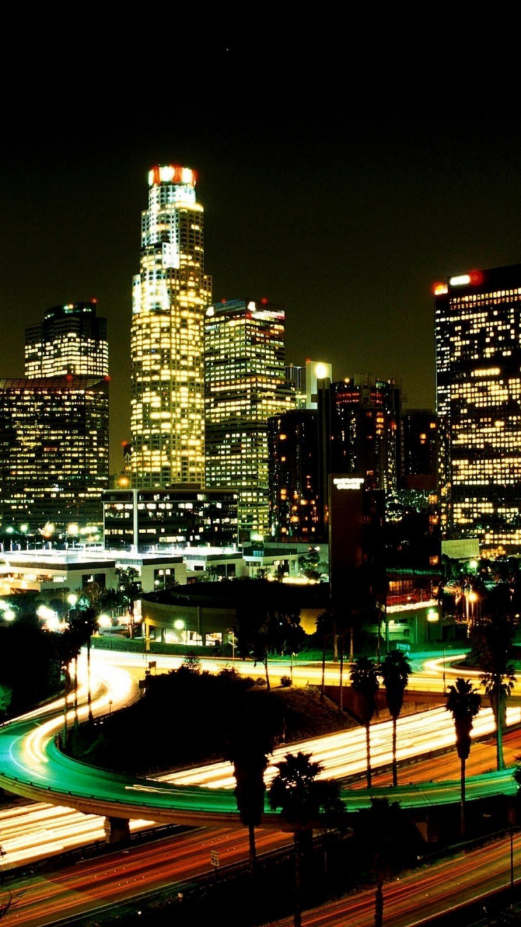 Обои Лос-Анджелес, город, городской пейзаж, метрополия, городской район в разрешении 750x1334