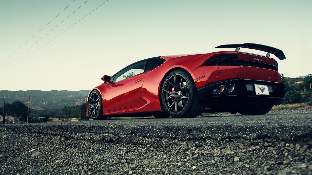 Обои 2015 lamborghini уракан, Ламборджини, спорткар, спойлер, суперкар в разрешении 1280x720