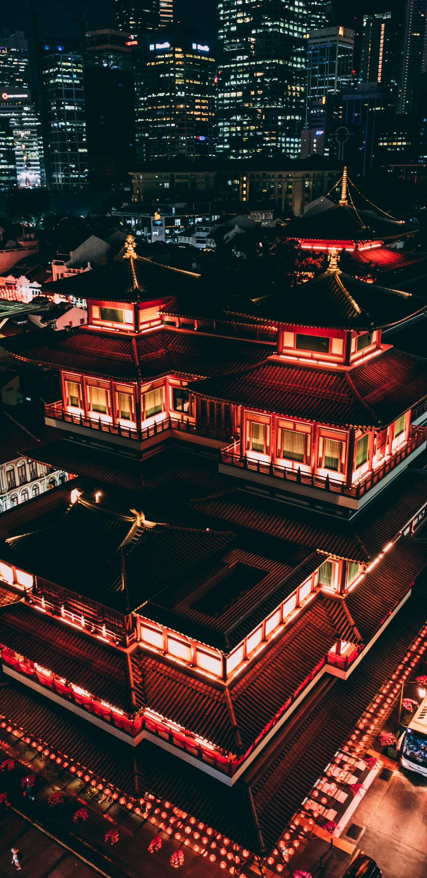 Обои архитектура, городской район, город, городской пейзаж, метрополия в разрешении 1440x2960