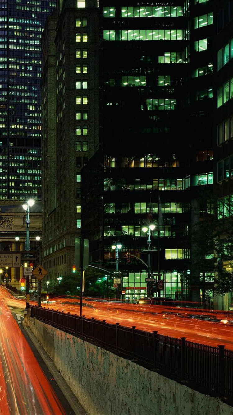 Обои ночь, метрополия, городской район, город, городской пейзаж в разрешении 750x1334