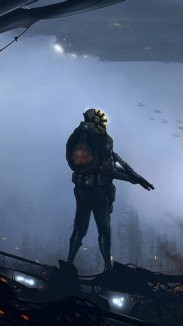 Обои дым, небо, видеоэффекты, облако, Апокалипсис в разрешении 750x1334