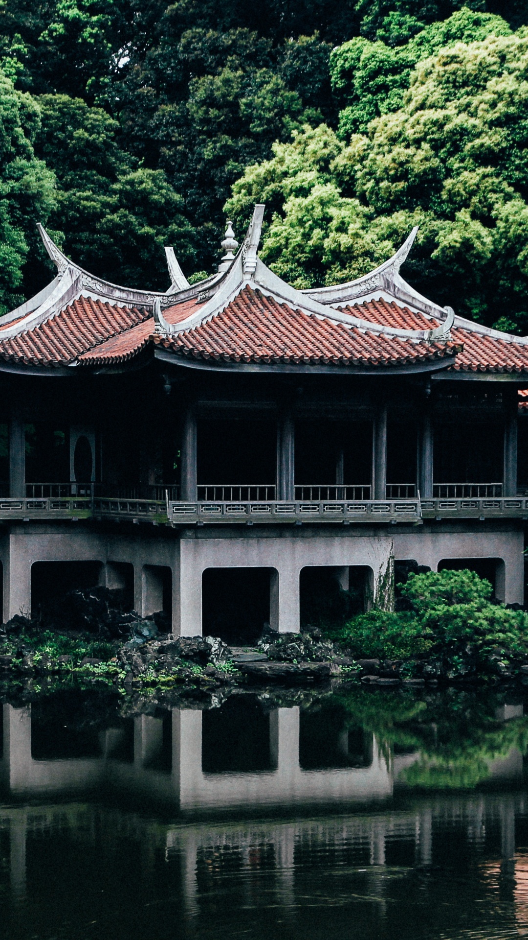 Обои Синдзюку-геэн Тайвань-Каку, китайская архитектура, японская архитектура, архитектура, пагода в разрешении 1080x1920