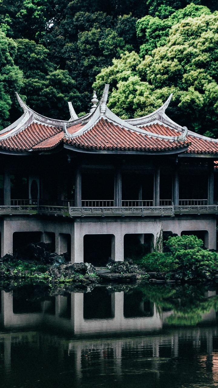 Обои Синдзюку-геэн Тайвань-Каку, китайская архитектура, японская архитектура, архитектура, пагода в разрешении 720x1280