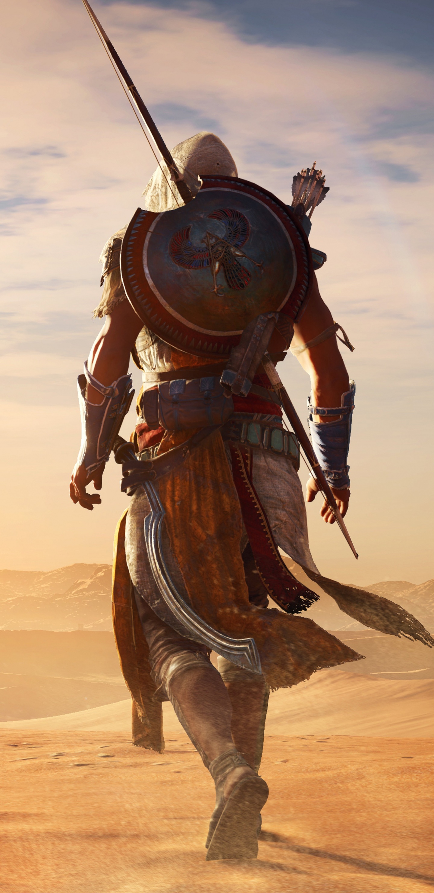 Обои assassins creed origins, assassins creed, Bayek, Е3 2017, ubisoft в разрешении 1440x2960