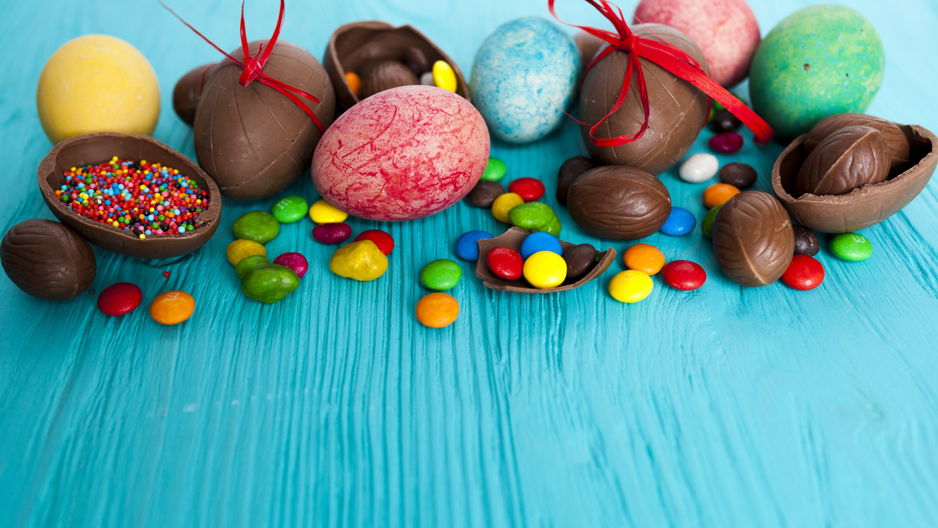 Обои конфета, шоколад, сладость, пища, пасха в разрешении 3840x2160