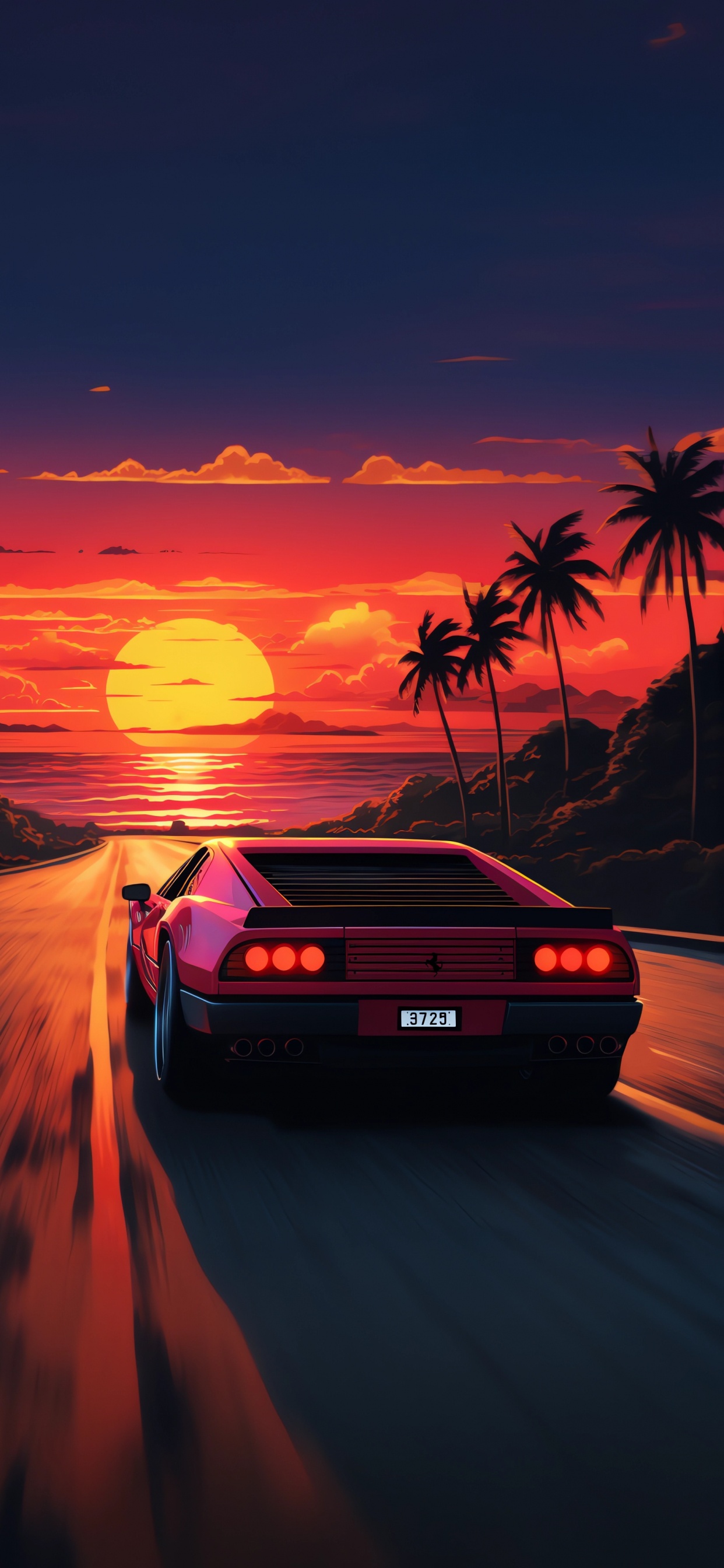 Обои легковые автомобили, ios, облако, автомобильное освещение, капюшон в разрешении 1242x2688