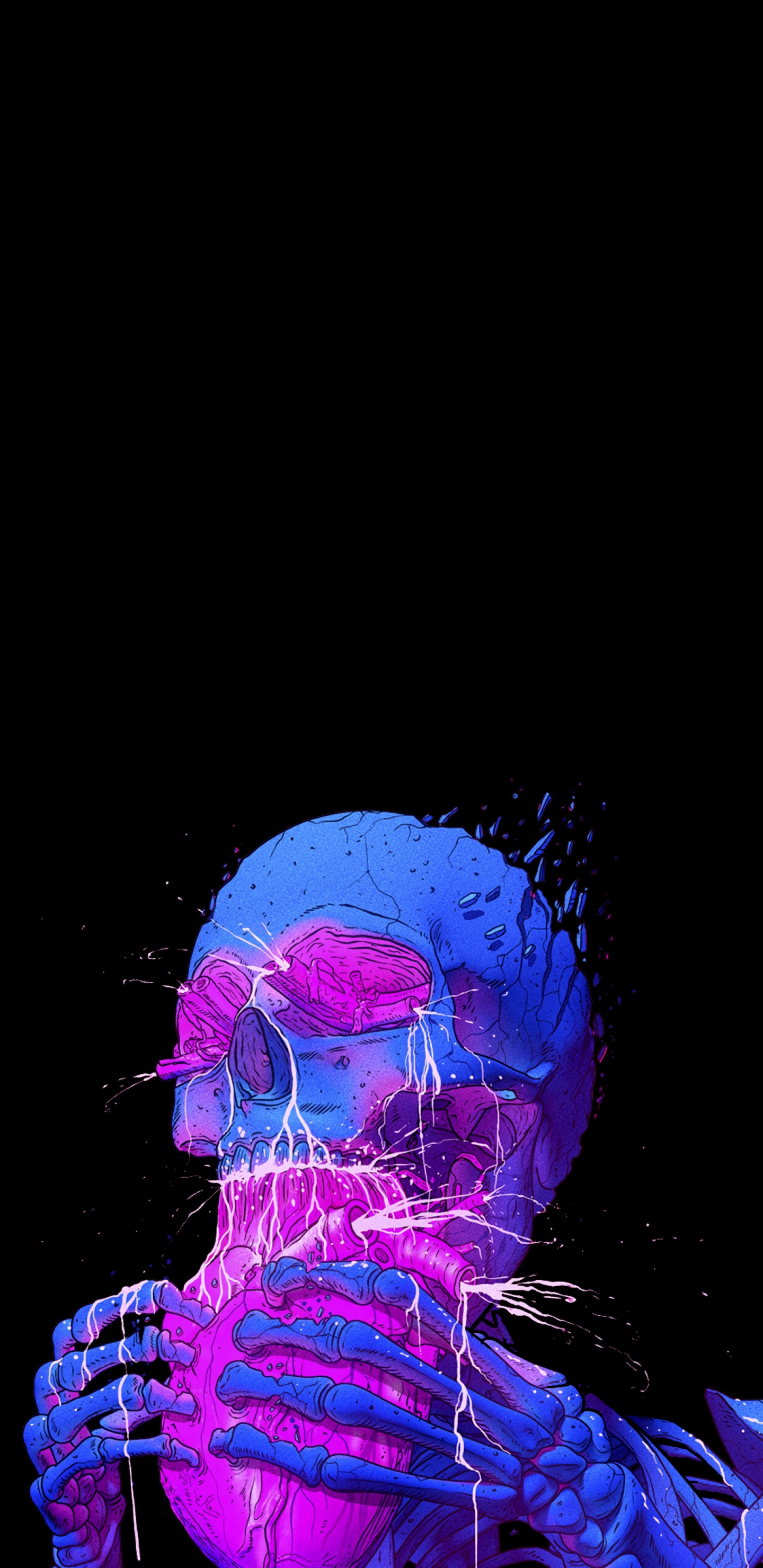 Обои амолед обои, амолед, Супер AMOLED, пурпур, жидкий в разрешении 1440x2960