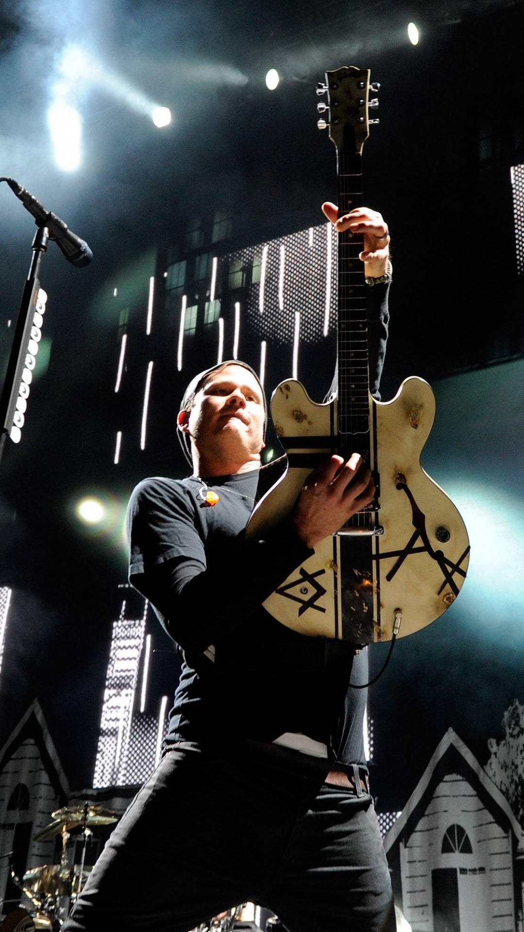 Обои этап, концерт, Блинк-182, панк-рок, Представление в разрешении 1080x1920